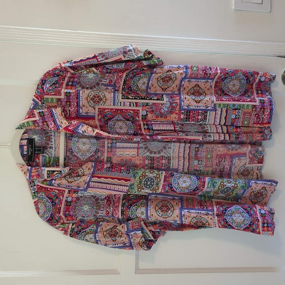 Forever 21 men's patchwork shirt